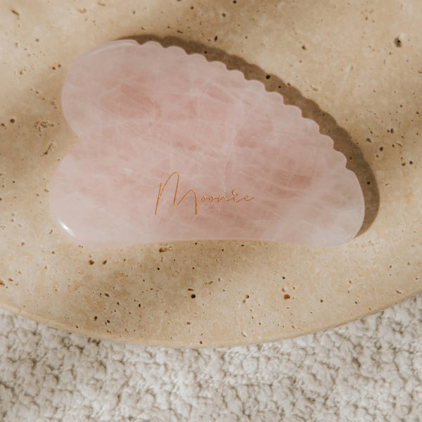 Moonie by Mila Gua Sha Facial Tool | Rose Quartz